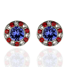 Americana Crystal Halo Earrings LARGE