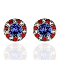 Americana Crystal Halo Earrings MAIN