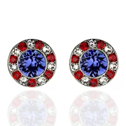 Americana Crystal Halo Earrings THUMBNAIL