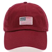 American Flag Burgundy Hat THUMBNAIL
