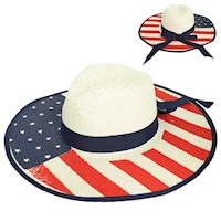 Wide Brim American Flag Sun Hat MAIN