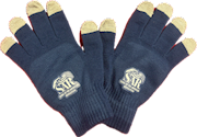 GLOVES: NAVY BLUE, GRAY w/SAR LOGO THUMBNAIL