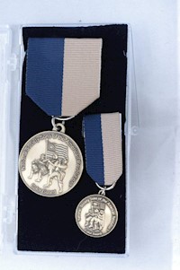 LARGE BRONZE COLOR GUARD MEDAL SET MAIN