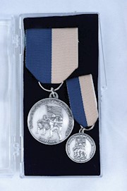 LARGE SILVER COLOR GUARD MEDAL SET THUMBNAIL