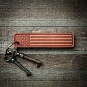 Flag leather Keychain THUMBNAIL