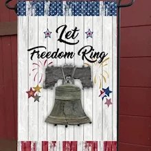 Let Freedom Ring Garden Flag LARGE