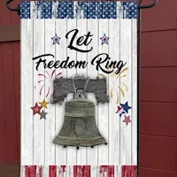 Let Freedom Ring Garden Flag MAIN