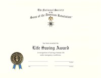 LIFE SAVING MEDAL CERTIFICATE MAIN