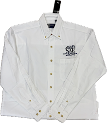 Long Sleeve SAR White Dress Shirt LARGE