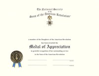 MEDAL OF APPRECIATION CERTIFICATE MAIN