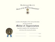 MEDAL OF APPRECIATION CERTIFICATE THUMBNAIL