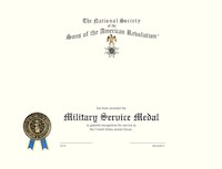 MILITARY SERVICE MEDAL  CERTIFICATE MAIN