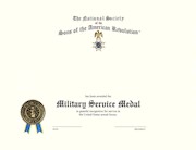 MILITARY SERVICE MEDAL  CERTIFICATE THUMBNAIL