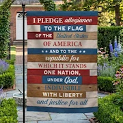 Pledge of Allegiance Garden Flag THUMBNAIL