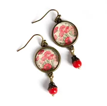 Poppy Floral Earrings LARGE