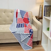 Stars and Stripes Quilted Throw THUMBNAIL