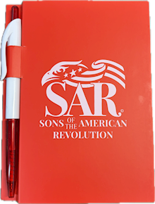 Small Red Pocketsize Notebook with SAR Logo LARGE