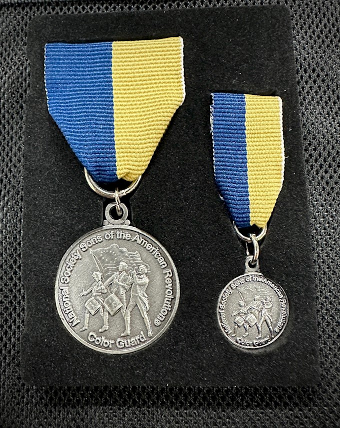SILVER COLOR GUARD MEDAL SET LARGE