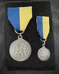 SILVER COLOR GUARD MEDAL SET MAIN