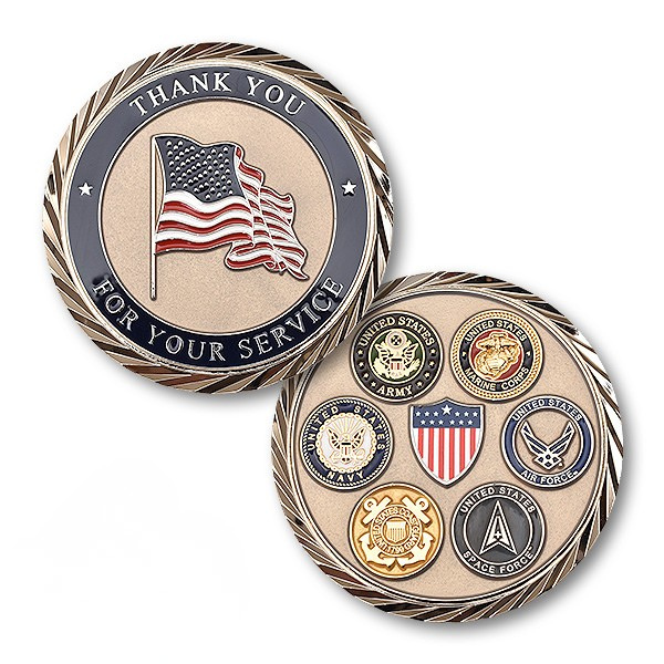 Silver "Thank You For Your Service" Coin THUMBNAIL