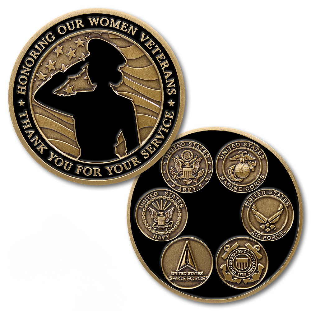 Bronze Women's Veteran Coin LARGE