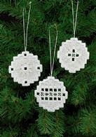 Permin Kit - Christmas Bulb Hardanger Ornaments MAIN
