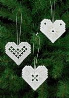 Permin Kit - Heart Hardanger Ornaments MAIN
