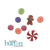 Jabco Button Pack - Praiseworthy Stitches - Gingerbread Cottage Drum THUMBNAIL