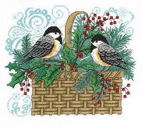 Imaginating - Winter Chickadee Basket 2743 MAIN