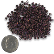 Beads - Ruby/Copper 11/0 Triangle Bead THUMBNAIL