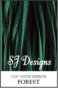 SJ Designs - Satin Ribbon 1/16" - Forest Green MAIN