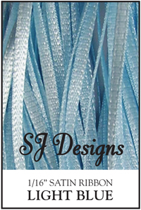 SJ Designs - Satin Ribbon 1/16" - Light Blue MAIN