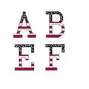Cody Country Cross Stitch - Stars and Stripes Alphabet THUMBNAIL