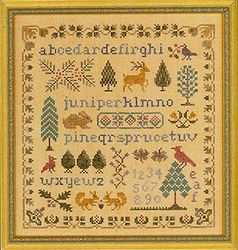 Elizabeth's Designs - Antique Evergreen Sampler MAIN