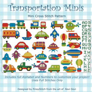 MiniCrossStitch - Transportation Minis MAIN