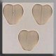 12272 Glass Treasures-Channeled Heart 8mm Matte Smokey Topaz (Qty. 3) THUMBNAIL