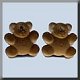 12298 Glass Treasures-Very Petite Teddy Bear Brown (Qty. 2) THUMBNAIL
