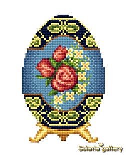 Solaria Gallery - Easter Egg with Rose Motif MAIN