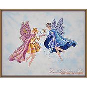 Cross Stitching Art - Day & Night Fairies THUMBNAIL