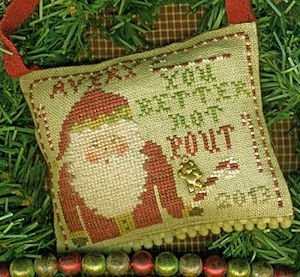 Homespun Elegance - Merry Noel Collection - Avery's Ornament - 2013 You Better Not Pout MAIN