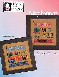 Heart In Hand Needleart - Baby Banners MAIN