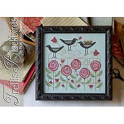 Plum Street Samplers - Trellis Blackbirds THUMBNAIL
