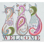 MarNic Designs - Paisley Cat Welcome THUMBNAIL