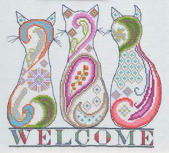 MarNic Designs - Paisley Cat Welcome MAIN
