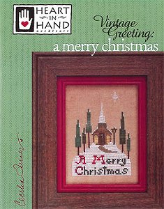 Heart In Hand Needleart - Vintage Greeting - A Merry Christmas MAIN