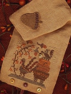 Homespun Elegance - Country Spirits Collection - Turkey Tyme Needle Case & Scissor Fob MAIN