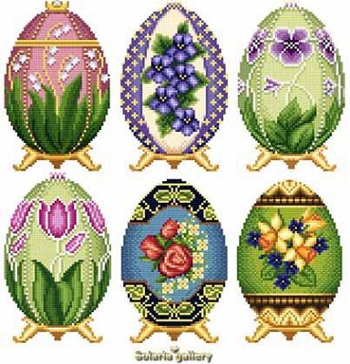 Solaria Gallery - Easter Eggs in Faberge Style Collection 2 MAIN