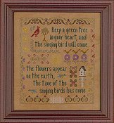 Elizabeth's Designs - Antique Songbird Sampler THUMBNAIL