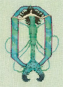 Nora Corbett - Letters From Mermaids - Letter O Cross Stitch