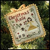 Little House Needleworks - The Sampler Tree Ornament Series - #4 Christmas Rose THUMBNAIL